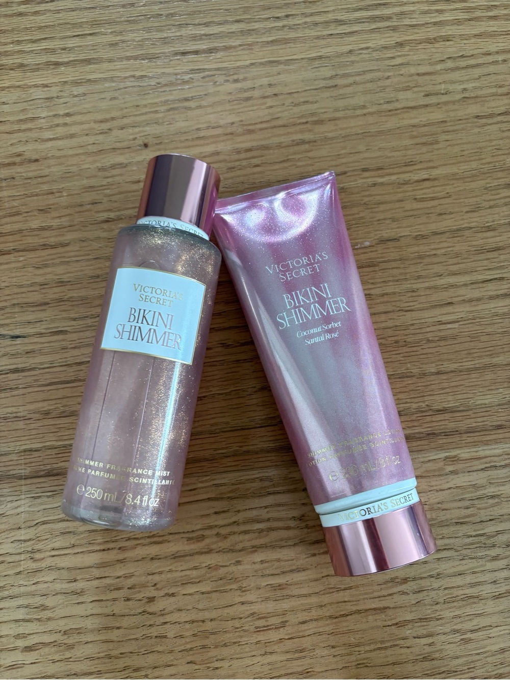 Victoria's Secret Bikini Shimmer Body Mist & Lotion Set - Shimmery Pink